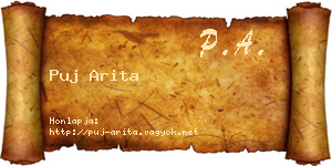 Puj Arita névjegykártya